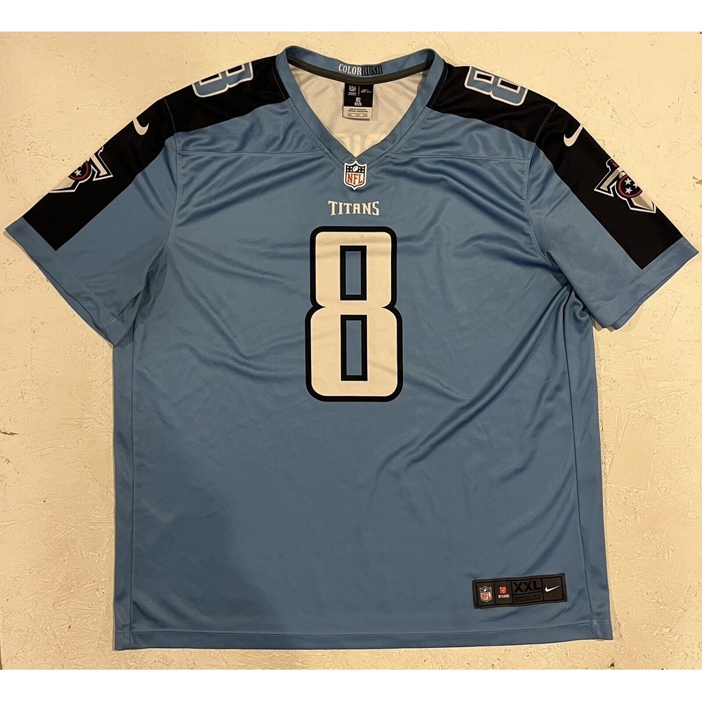 Marcus Mariota Nike Drifit Tennessee Titans Color Rush‎ On Field Jersey Sz XXL